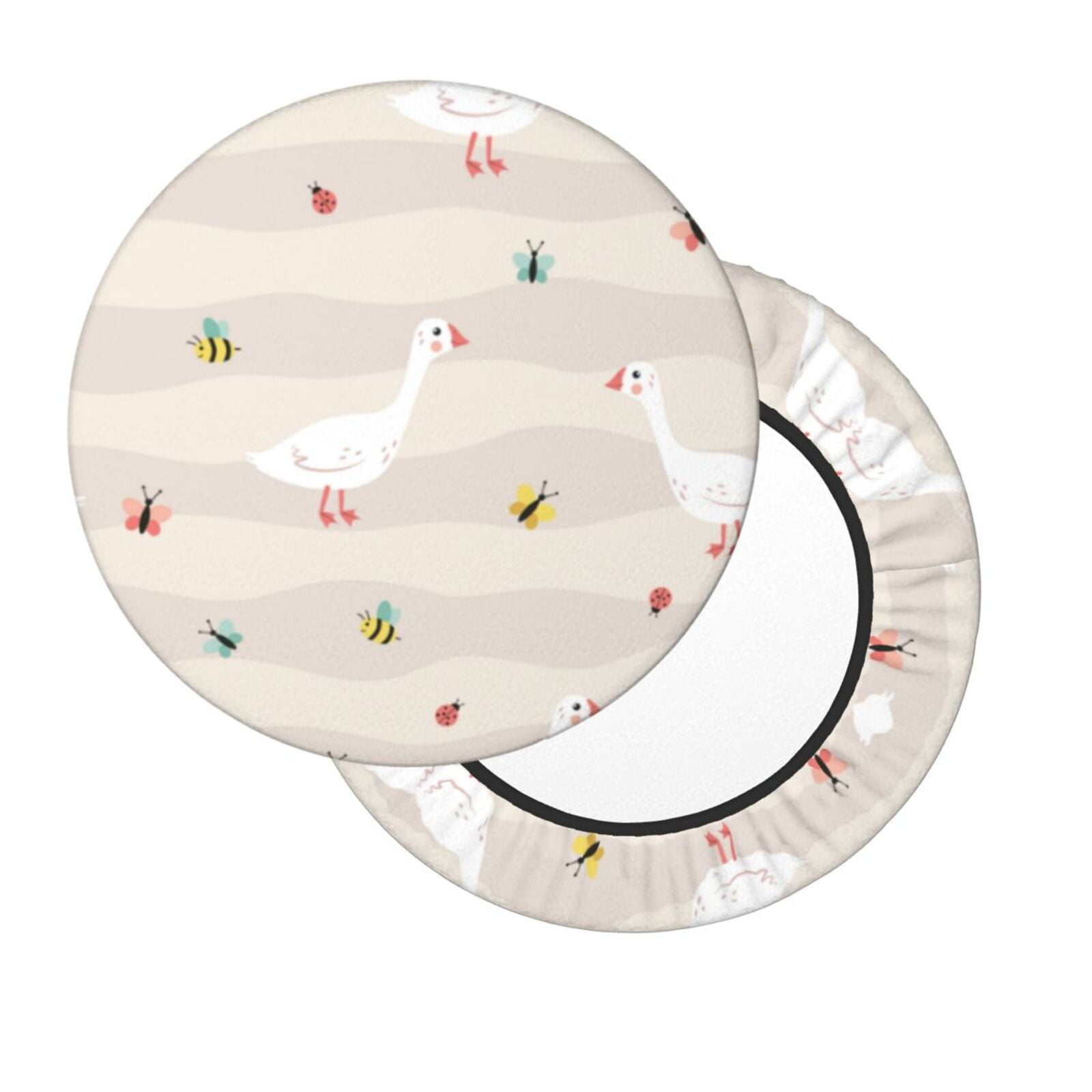 Bar Stool Covers Round, Funny Goose1 Waterproof Round Bar Stool Covers