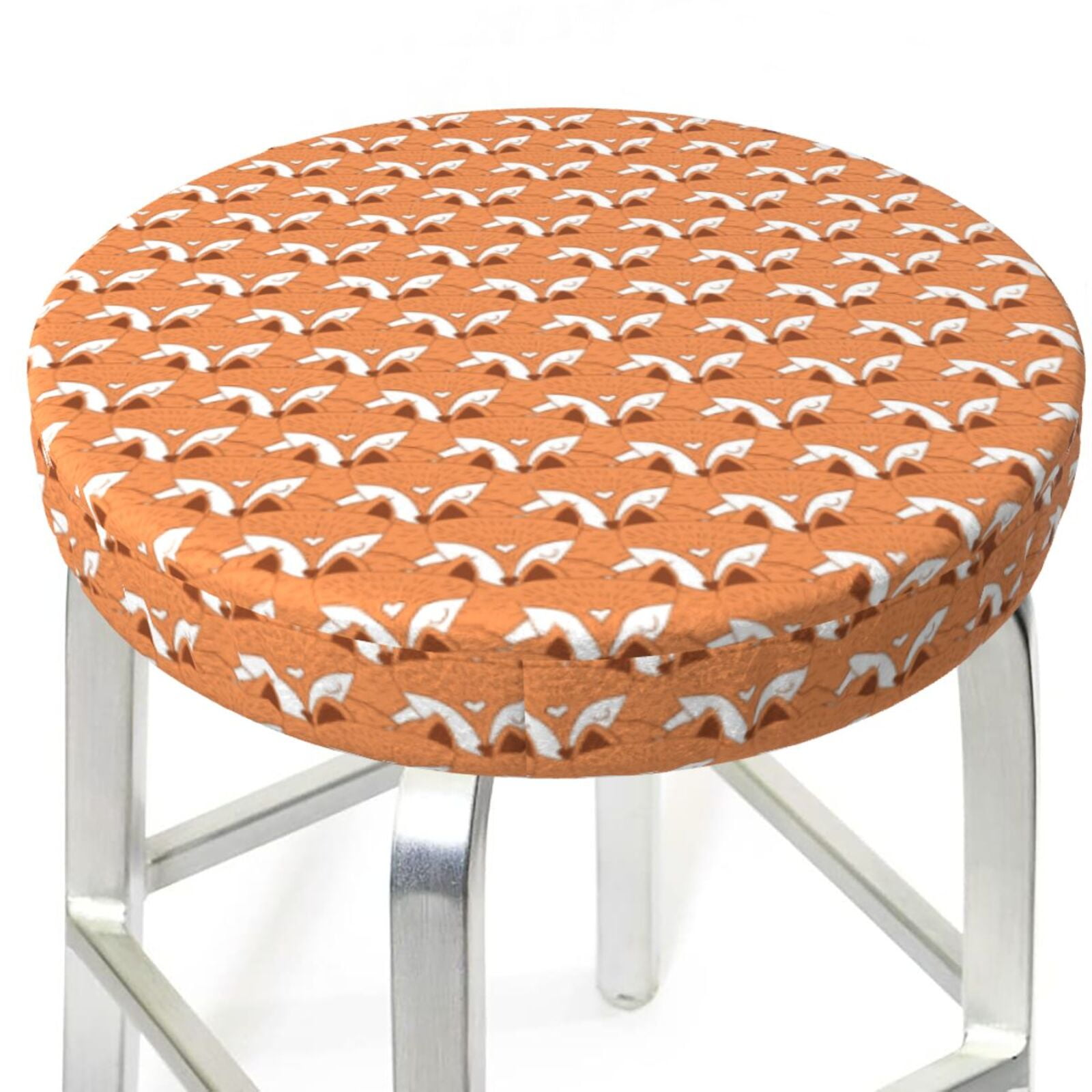 Bar Stool Covers Round Sleepy Foxes AntiSlip Soft Round Chair Cove
