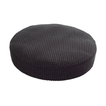 Bar Stool Covers Round Stool Cushion Covers Stool Chair Covers Polyester Barstool Covers Slipcovers Fit 11-15inch for Kitchen Bar Living Room Decor,Black