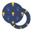 Bar Stool Covers Round blue Light Bulbs Pattern Soft AntiSlip Round