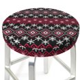 thumbnail image 1 of Bar Stool Covers Round, red Minimalist Snowflake Bar Stool Cushion Covers Seat Cushion with Elastic Bands, Chairs Covers for Kitchen Dining Room 12-14 Inch, 1 of 7