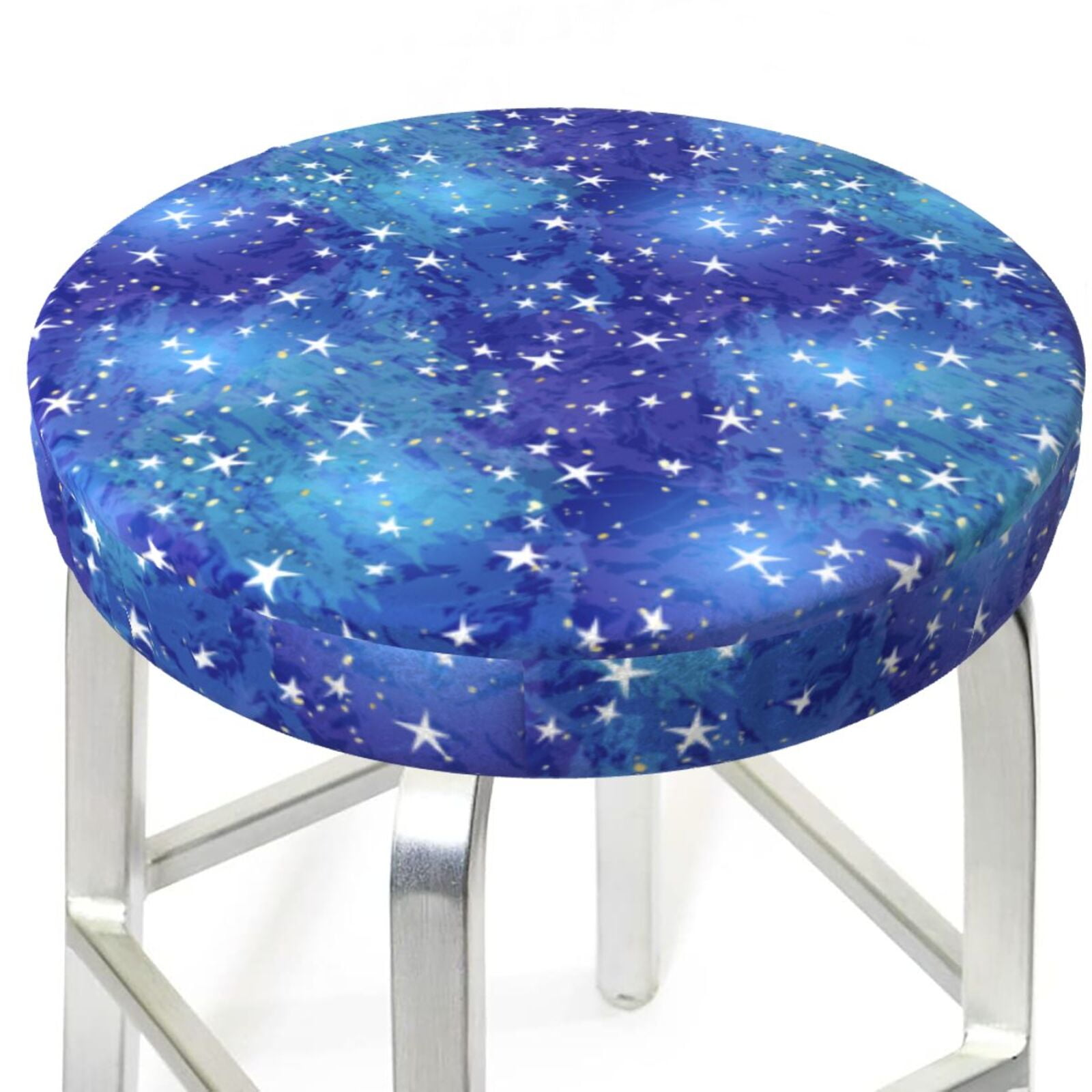 Bar Stool Covers Round, shiny starry sky blue sky Bar Stool Cushion ...