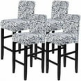 thumbnail image 1 of Bar Stool Covers Set of 4, Stretch Washable Barstool Seat Covers, Counter Height Chair Covers for Kitchen Dining Room Cafe (Flower Pattern), 1 of 7