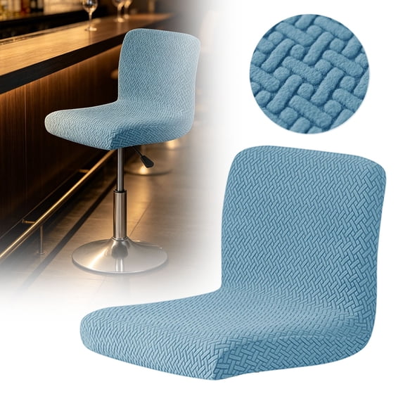 Bar Stool Covers, Stretch Bar Stool Chair Cover SliPCovers, Jacquard Counter Stool Bar Chair Covers for Kitchen Pub Dining Room (Blue)