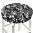 Bar Stool Covers, Toucans Black white polka dots NonSlip Bar Stool