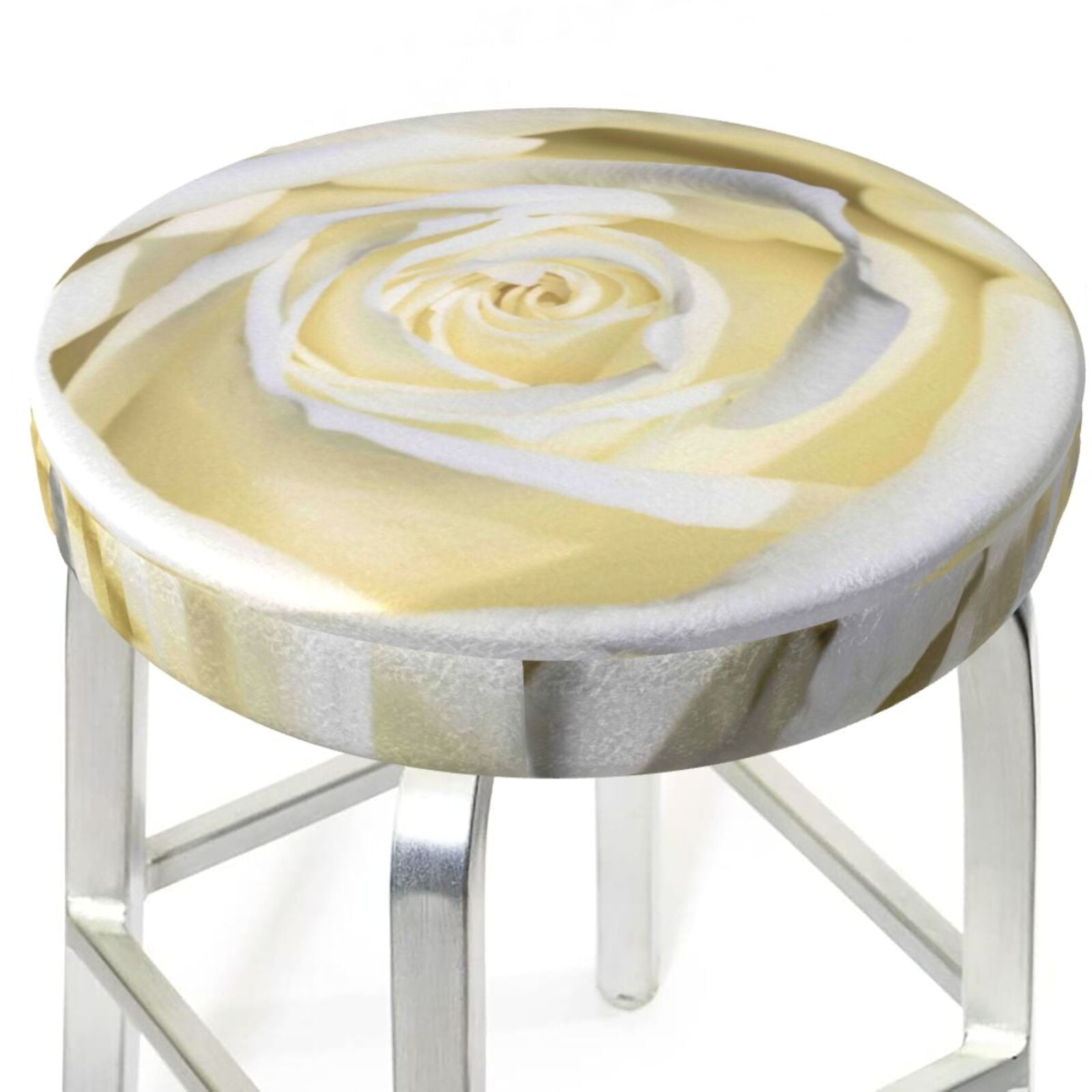 Bar Stool Covers, White Rose NonSlip Bar Stool Seat Covers 1214 Inch