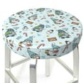 Bar Stool Covers, Winter Wonderland Light Blue NonSlip Bar Stool Seat