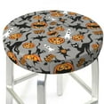 Bar Stool Covers, pumpkins elements halloween NonSlip Bar Stool Seat