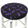 Bar Stool Covers, purple bats black cool NonSlip Bar Stool Seat Covers