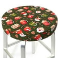 Bar Stool Covers, red green coffee cup NonSlip Bar Stool Seat Covers