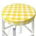 Bar Stool Covers, yellow buffalo plaid NonSlip Bar Stool Seat Covers