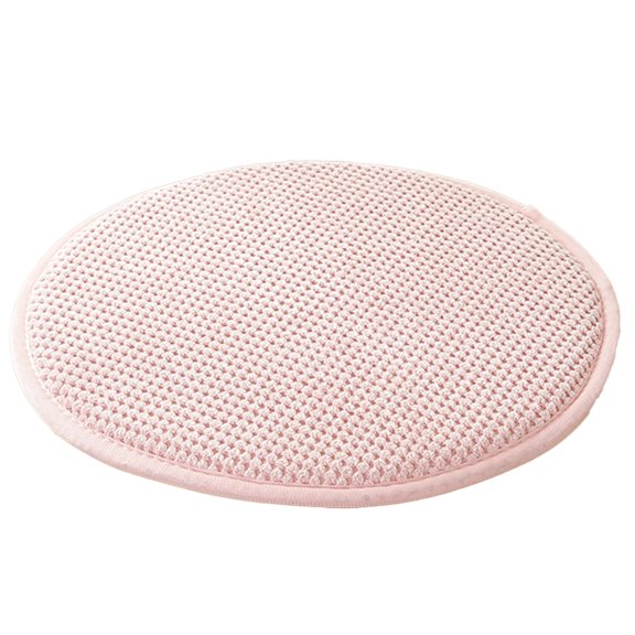 Bar Stool Cushions Round Bar Stool Cushion, Thick Circle Chair Pad, Anti Slip Stool Pad with Straps, Detachable Chair Seat Cushion Cover with Rubber Granule Bottom for Kitchen Dining Chair Pink