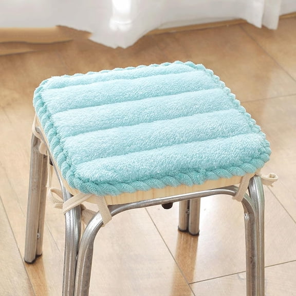 Bar Stool Seat Chair Cushion Pads/Cover with Ties Square, Counter Stool Slipcover Saddle Seat Cover for Wooden Metal Bench Chair(@4,25X25CM/9.9x9.9IN)