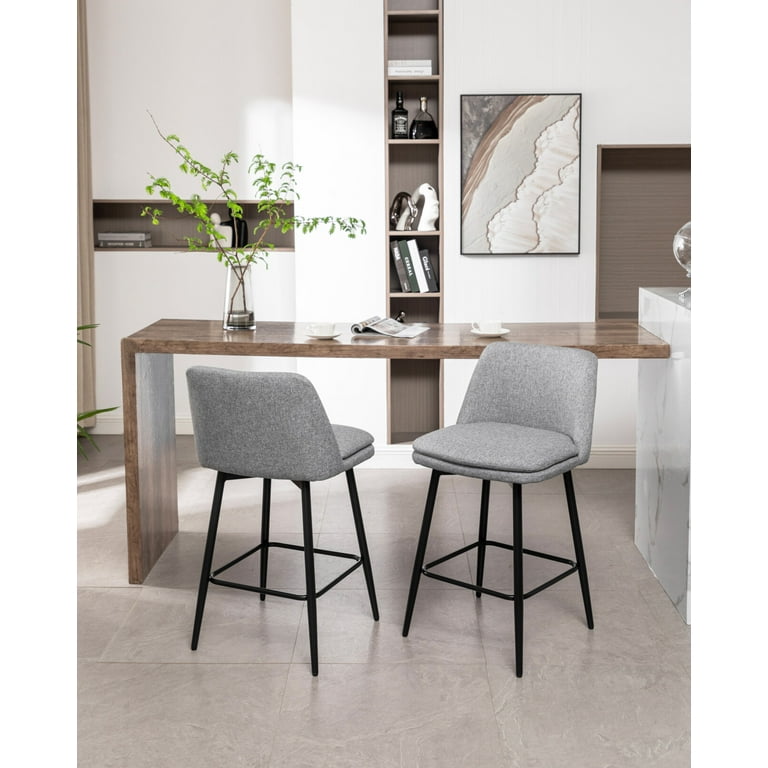 Bar Stool Set of 2,Counter Height Bar Stool Chairs with Backrest