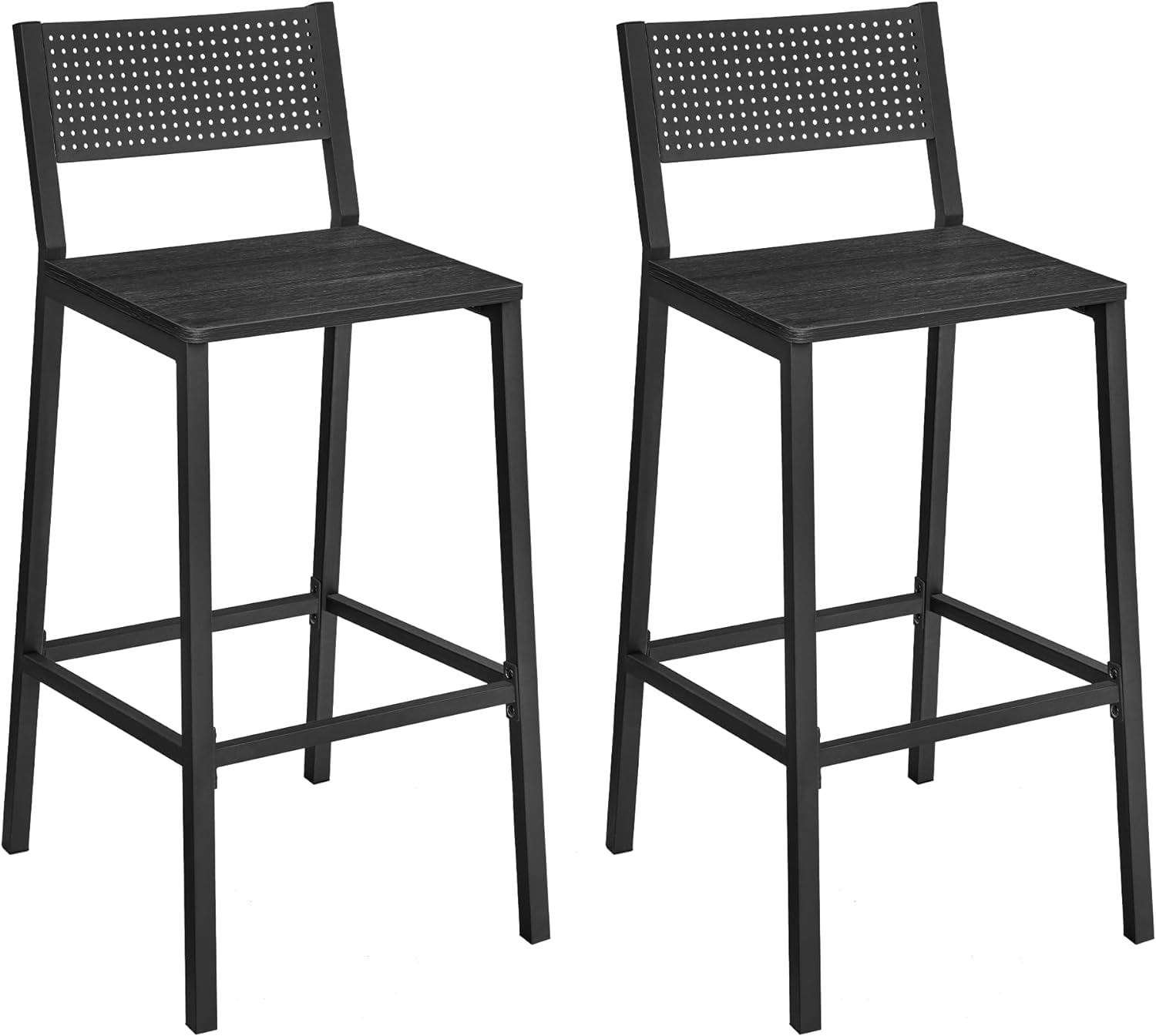 Bar Stool Set of 2, Bar Chairs for Kitchen, Dining Room, Industrial