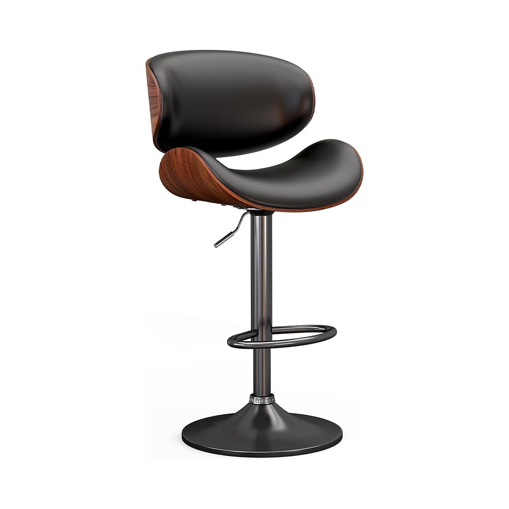 Bar Stool, Swivel Counter Stools with Upholstered and Footring