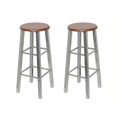 thumbnail image 1 of Bar Stools 2 pcs Metal with MDF Seat, 1 of 4