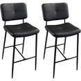 Bar Stools 25" Hight Back Stool Upholstered Counter Chair HeavyDuty