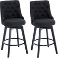 Bar Stools 30" 360 Free Swivel Upholstered Bar Stool with BackPU in