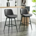 Bar Stools 360 Swivel Barstools Counter Height with Backrest and Metal