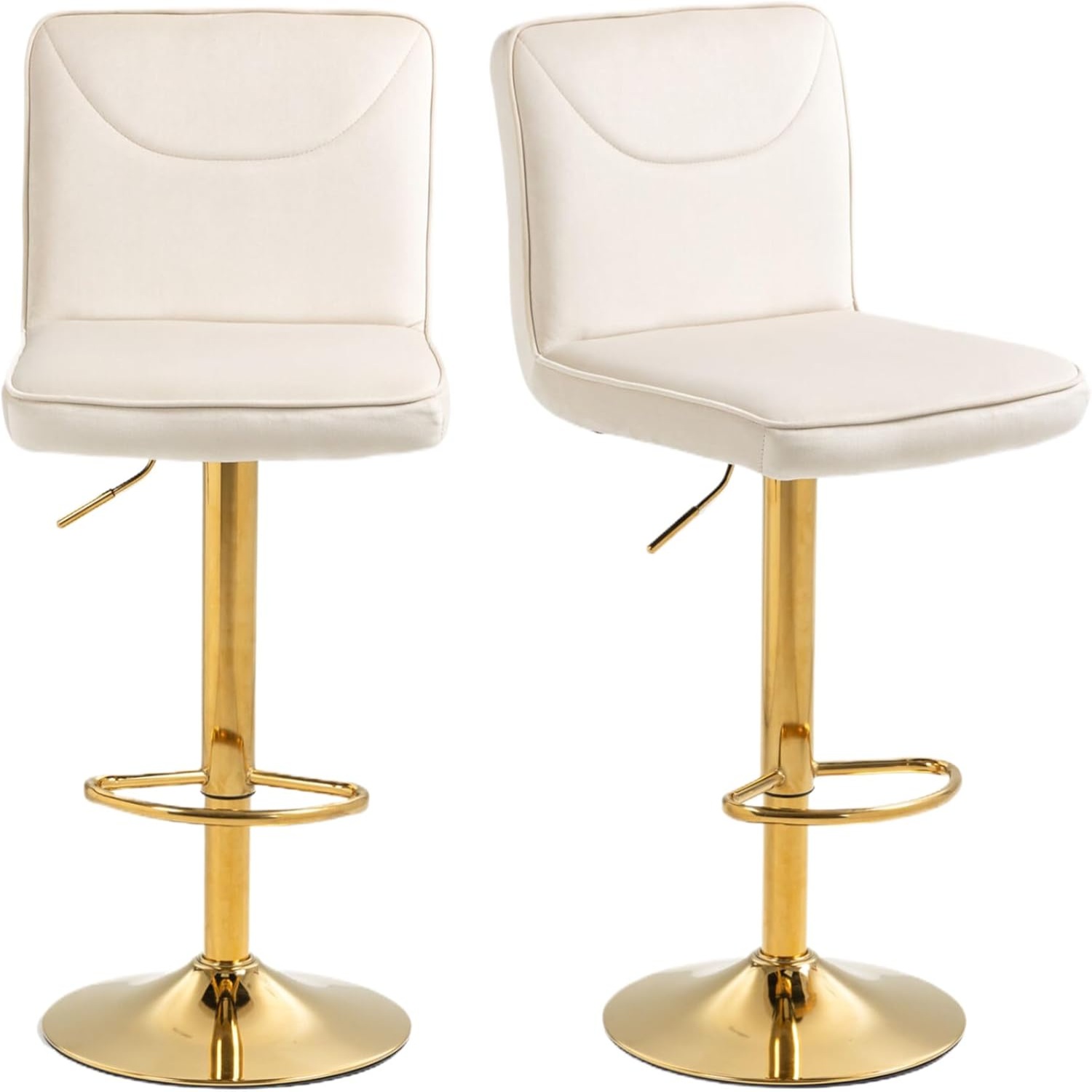 Bar Stools Adjustable Swivel Barstools with Square Seat Modern Counter