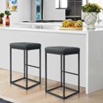 Bar Stools Counter Height 30 Inches Leather Counter Stools Without Back