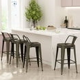 Bar Stools Counter Height Stools Industrial Metal Barstools with