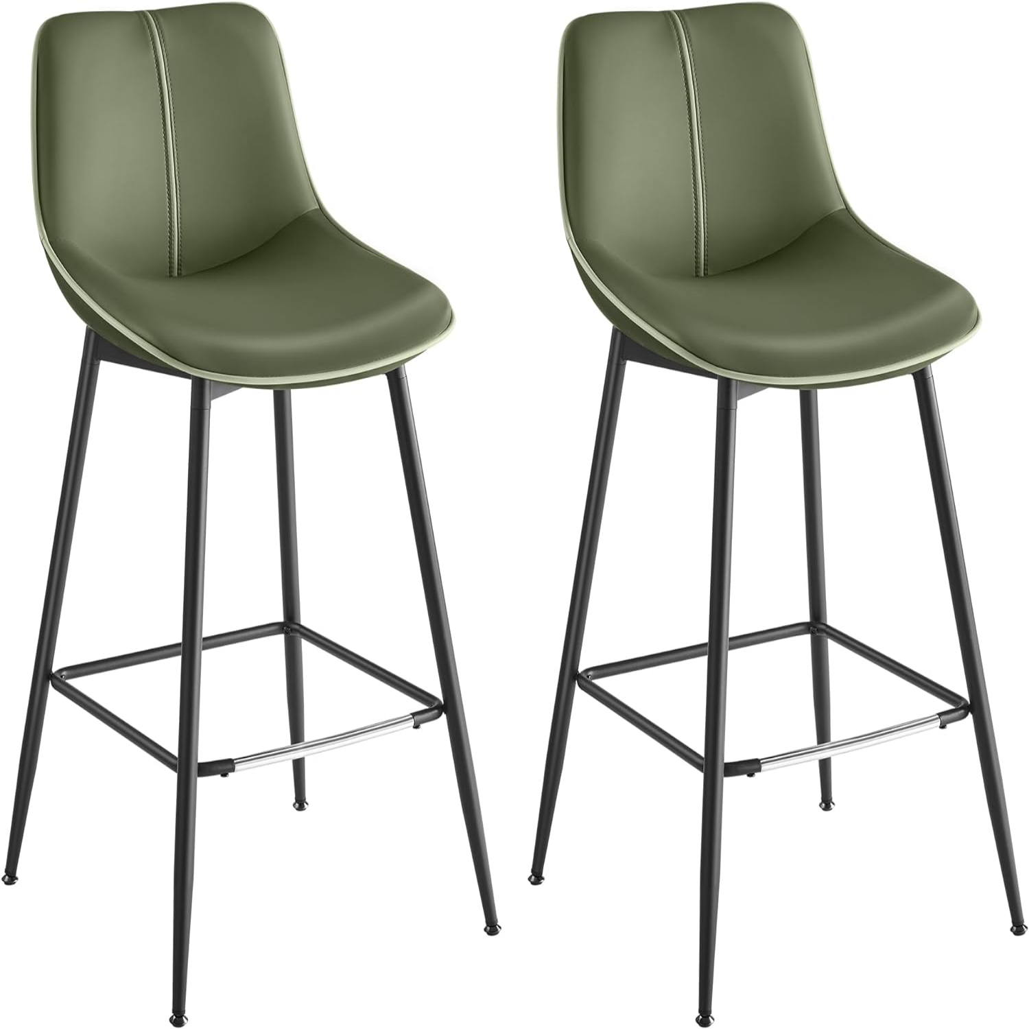 Bar Stools Bar Height Bar Stools with Back Ergonomic Backrest Synthetic