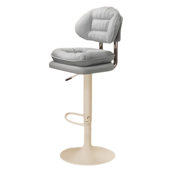 Bar Stools for Kitchen Island with Back and Leather Seat Adjustable Kitchen Stools with Footrest Metal Legs Swivel Bar Stools for Kitchen Counter Dining Room Coffee Corner