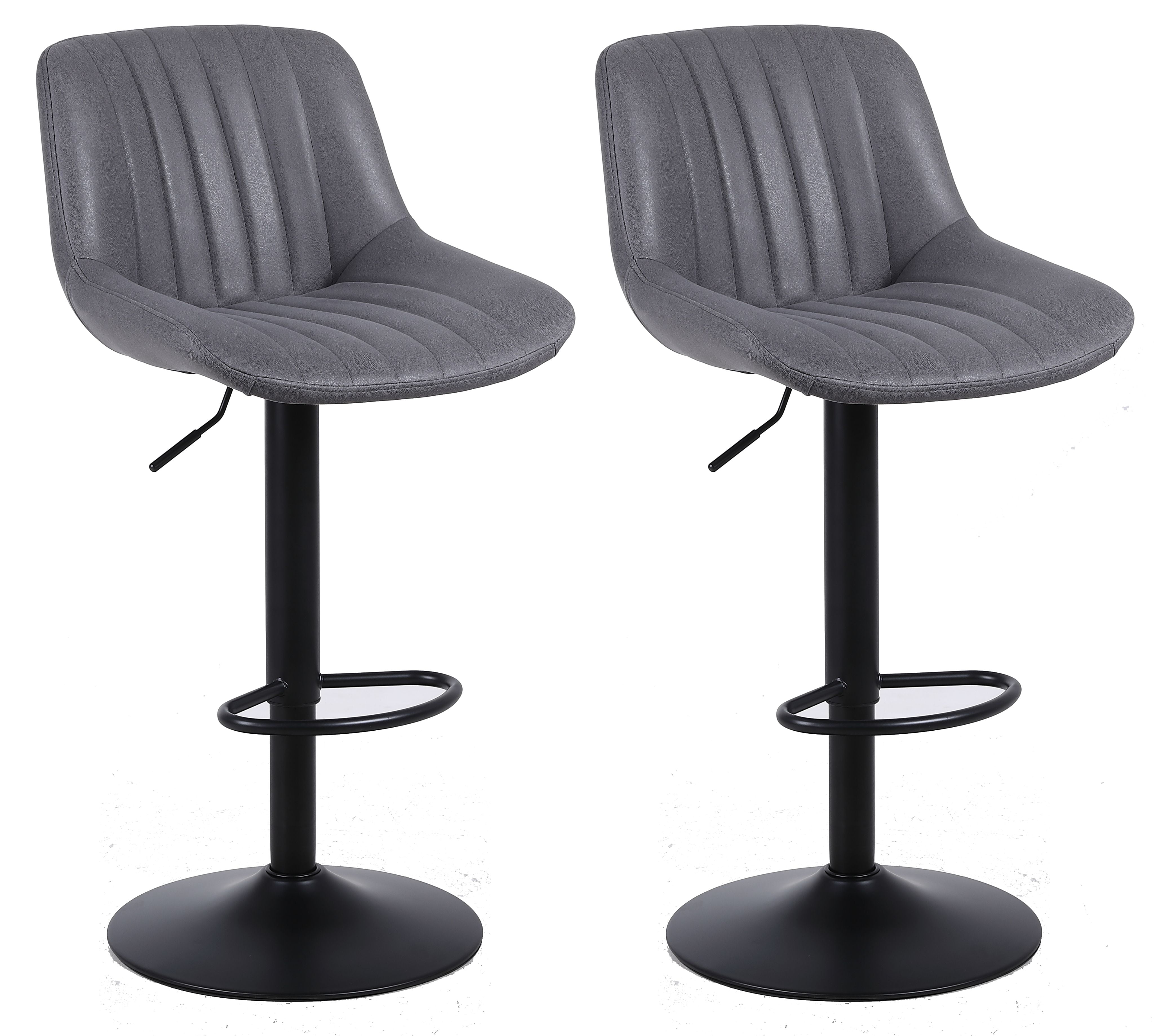 Bar Stools Modern PU Leather Adjustable Swivel, Armless Hydraulic