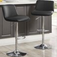 Bar Stools Modern Upholstered Swivel Stool with Back for Bar and