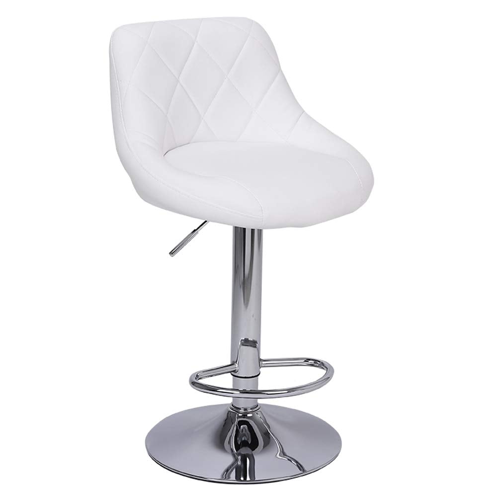Bar Stools, PU Leather Adjustable Swivel Barstools, Counter Height Bar