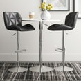 Bar Stools PU Leather Seat with Chrome Base Swivel Dining Chair