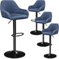 Bar Stools PU Leather Swivel Counter Height Barstools Adjustable Bar