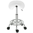 Bar Stools Saddle Chair Height Adjustable Wheeled Swivel Armchair Seat