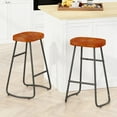 thumbnail image 1 of Bar Stools Set of 2, 29.52 Inch Counter Height Wood Bar Stools, Stylish and Minimalist Barstool for Kitchen Island, Coffee Shop, Bar, Home Balcony (2 PCS 29.52Inch Brown Color Barstool), 1 of 6