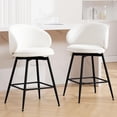 thumbnail image 1 of Bar Stools Set of 2 Bar 30" Swivel Bar Height Bar Stools with High Back Velvet Barstools Kitchen Modern Upholstered Barstools High Bar Chair for Kitchen Island White, 1 of 9