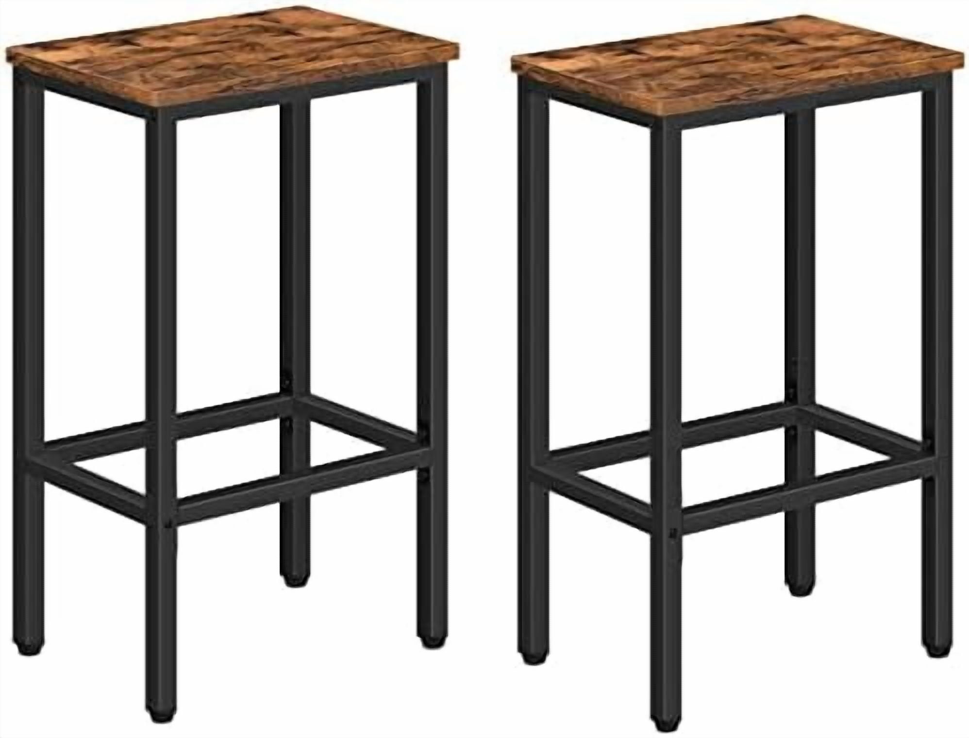Bar Stools, Set of 2 Bar Chairs, Kitchen Breakfast Bar Stools with ...