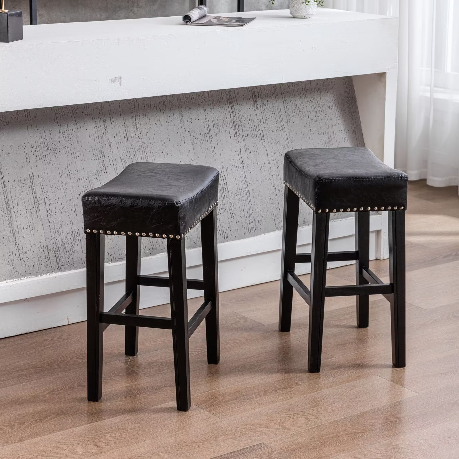 Bar Stools Set of 2, Counter Height 26