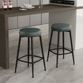 thumbnail image 1 of Bar Stools Set of 2, Counter Height Bar Stools, Kitchen Counter Stools, Mid-Century Modern Backless Counter Stools, 26.3-Inch Tall, Kitchen Island Home Bar, 1 of 9