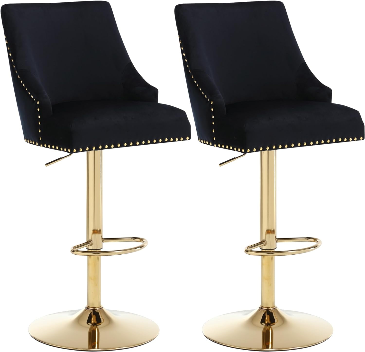 Bar Stools Set of 2, Modern Swivel Counter Height Bar Stools