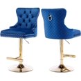 Bar Stools Set of 2, Velvet Tufted Barstools, Swivel Counter Chairs
