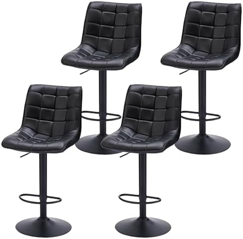 Bar Stools Set of 4, Adjustable Counter Height Bar Stools 24