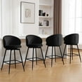 thumbnail image 1 of Bar Stools Set of 4 Bar 26" Swivel Bar Height Bar Stools with High Back Velvet Barstools Kitchen Modern Upholstered Barstools High Bar Chair for Kitchen Island Black, 1 of 9