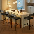 thumbnail image 1 of Bar Stools Set of 4, Counter Height Bar Stools with Back & Upholstered Wider Seat, 25.5" Kitchen Barstools with Footrest for Kitchen Island, Bars Counter, Easy Assembly, Retro Gray, 1 of 7