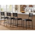thumbnail image 1 of Bar Stools Set of 4,Wooden Barstools, Faux Leather Upholstered Bar Chair with Back & Footrest & Thick Cushion,Counter Height Bar Stools for Kitchen Island Apartment, 1 of 9