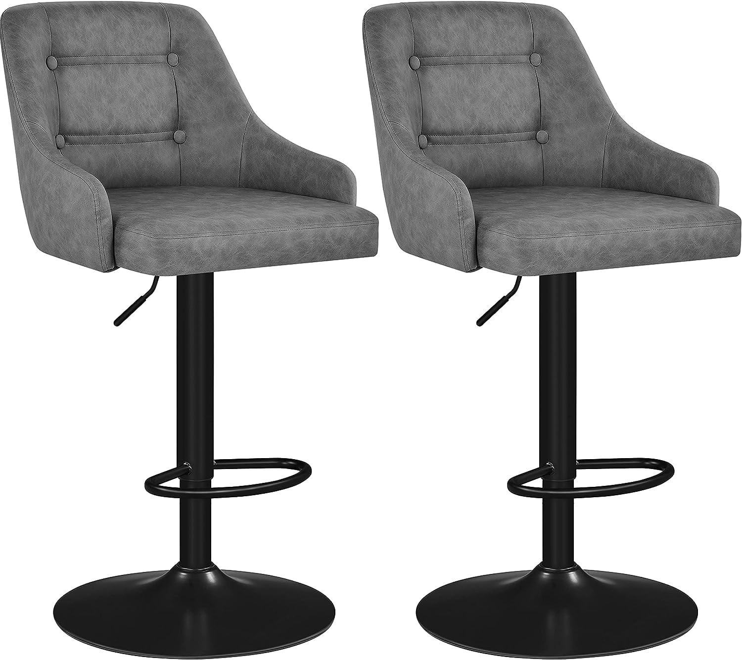 Bar Stools Set Of 2 Height Adjustable Swivel Counter Height Bar Stool