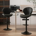thumbnail image 1 of Bar Stools Set of 2 Modern Swivel Bar Chairs, Barstools Counter Height with High Backrest, Bar Stools for Bar, Kitchen, Dining Room, 1 of 8