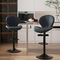 thumbnail image 1 of Bar Stools Set of 2 Modern Swivel Bar Chairs, Barstools Counter Height with High Backrest, Bar Stools for Bar, Kitchen, Dining Room, 1 of 7