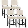 Bar Stools Set of 4 Modern Square Counter Height Fabric Bar Stools 24
